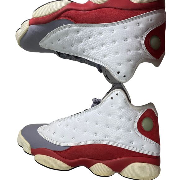 2014 Nike Air Jordan XIII 13 Retro Gray White Red OG Size 9.5 414571-126 - Picture 6 of 9